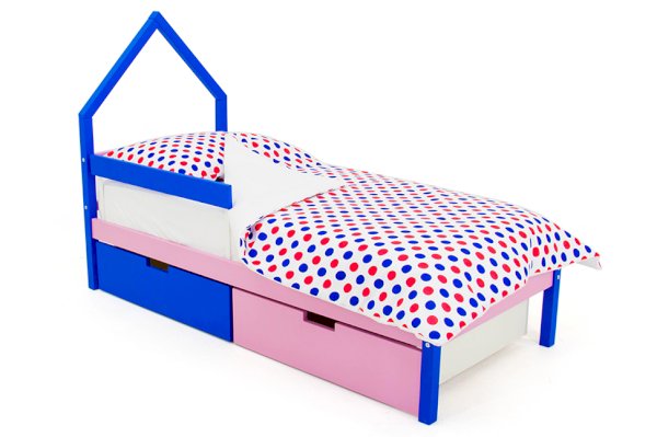 Детская кровать-домик мини Svogen цвет синий-лаванда (Бельмарко)